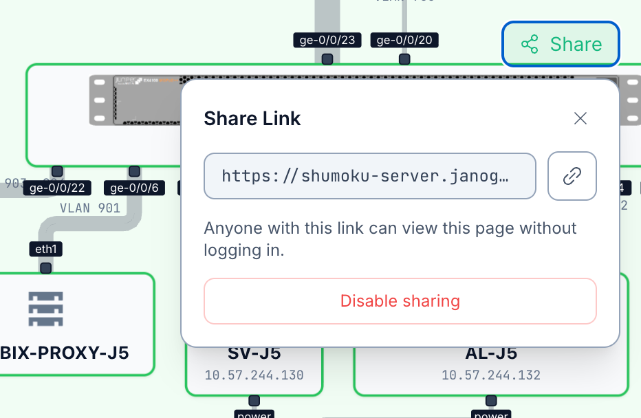 Share link dialog